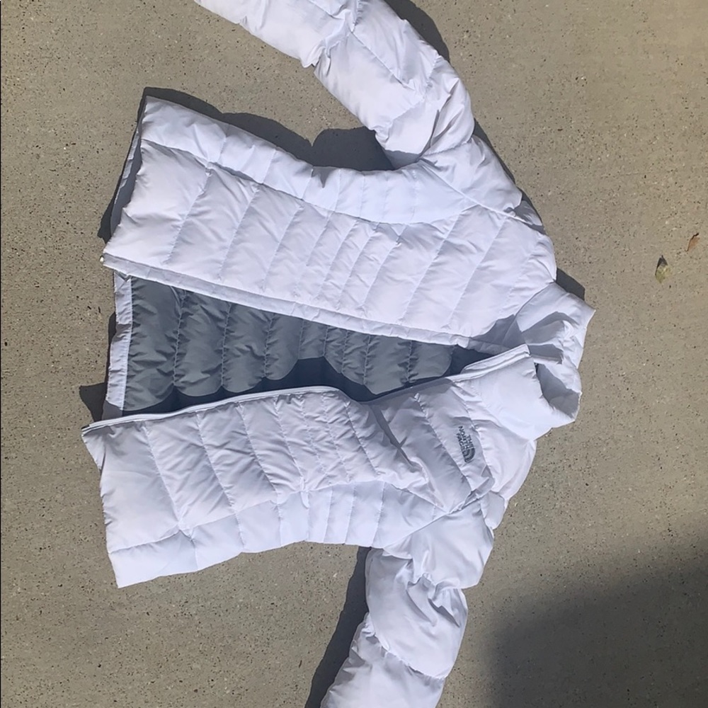 white north face jacket
